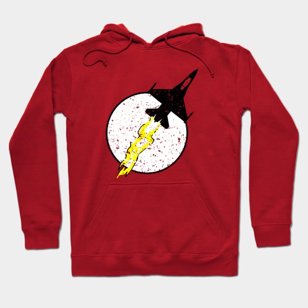 F-16 Fighting Falcon Thunder Logo Hoodie by Mandra